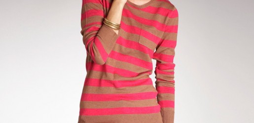 pull à rayures fluo