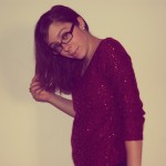 pull à sequin lie-de-vin