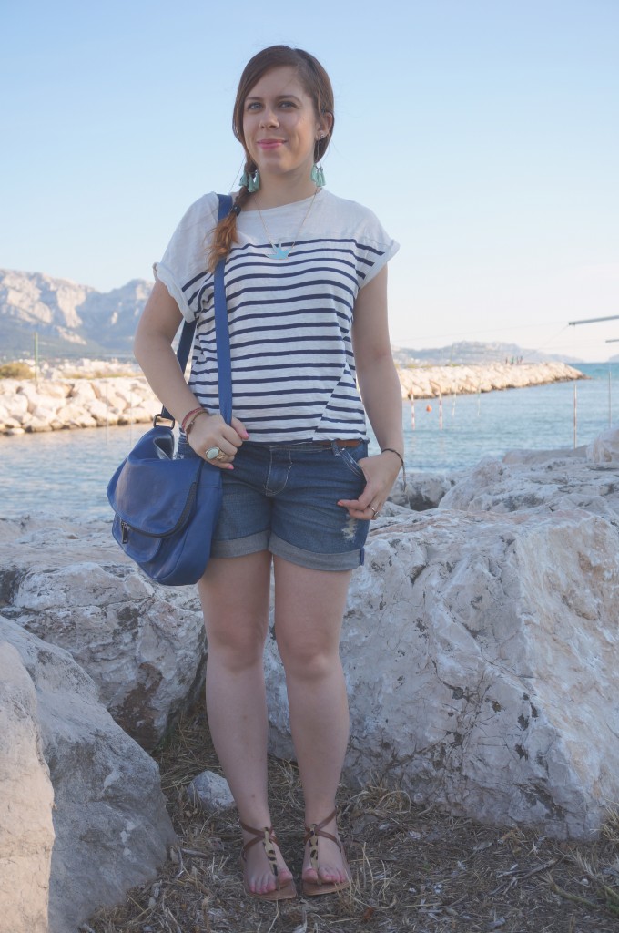 look marinière sandales