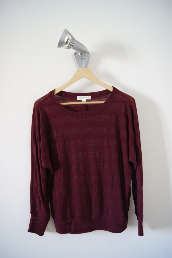 pull fin bordeaux forever21