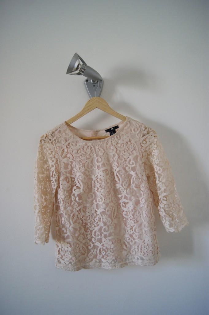 top h&m dentelle