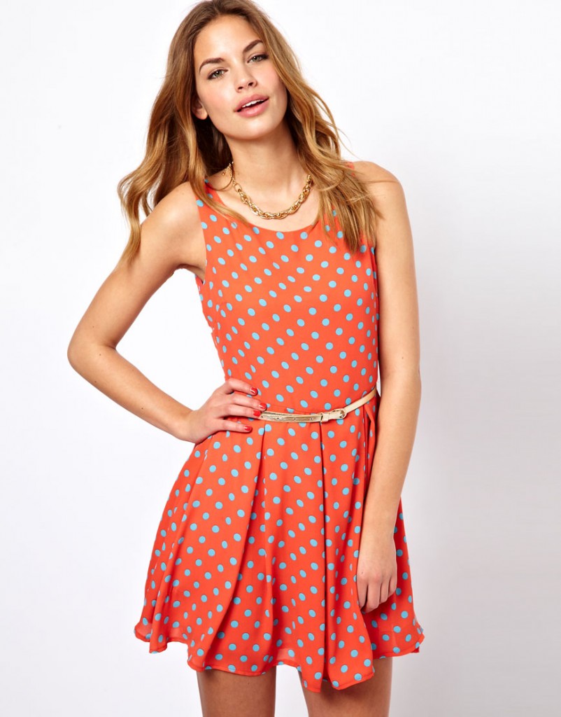 Robe Patineuse Pois Corail Le So Girly Blog