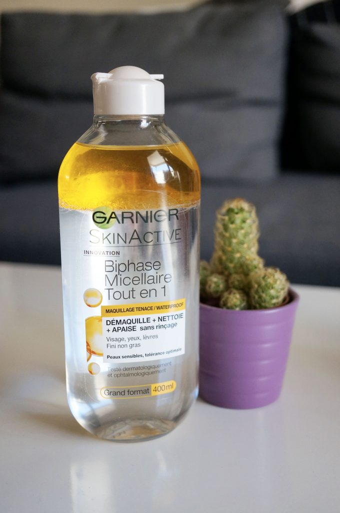 démaquillant biphase micellaire garnier