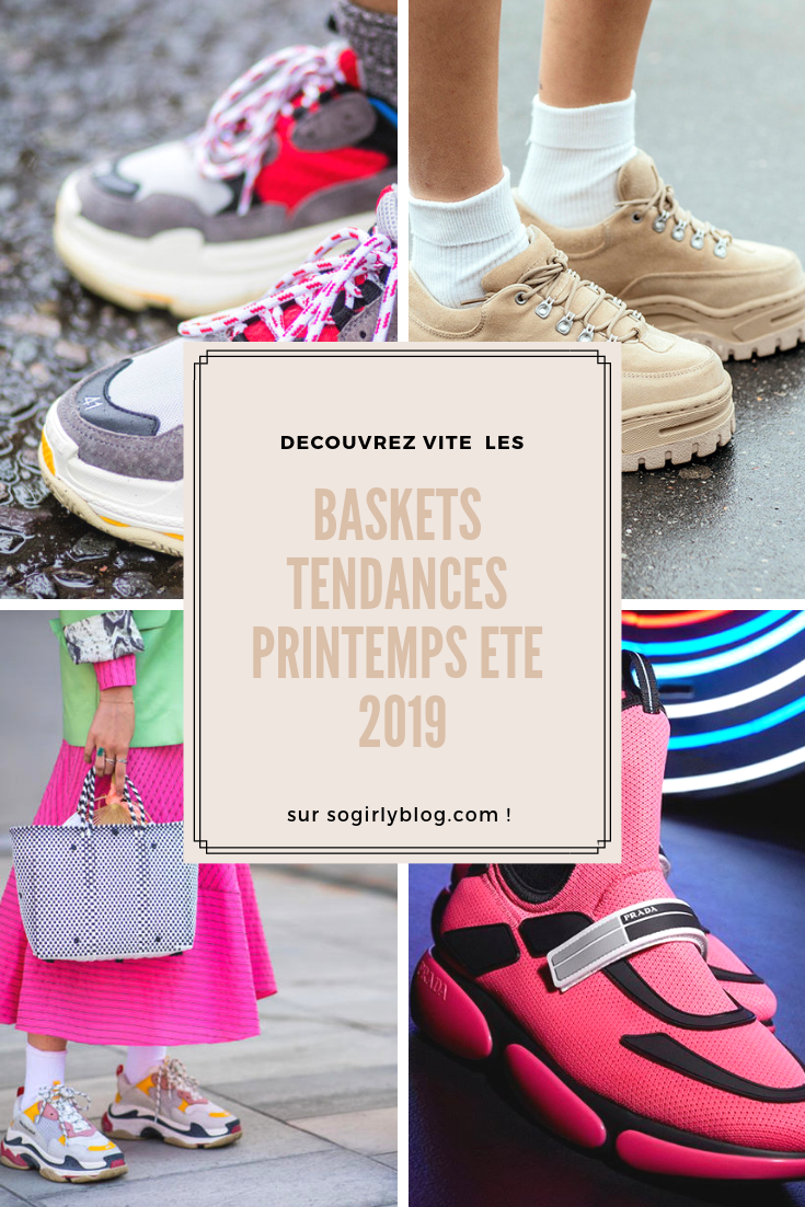 baskets tendances printemps été 2019