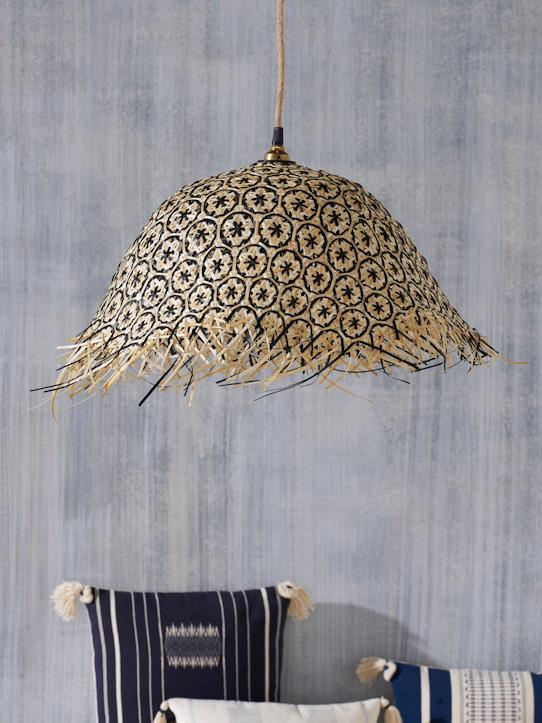 suspension tressée en bambou déco boho cyrillus