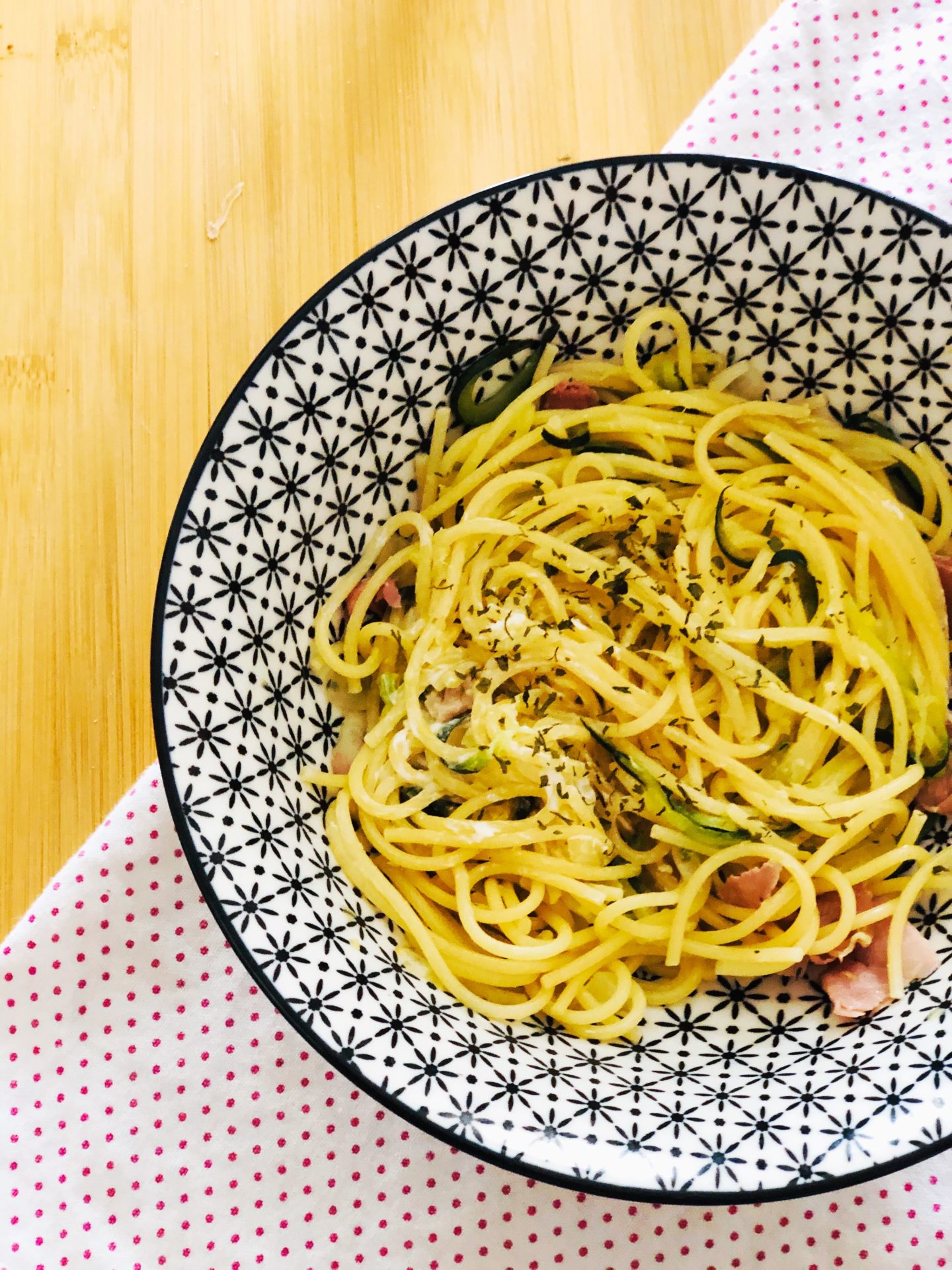 spaghettis courgettes