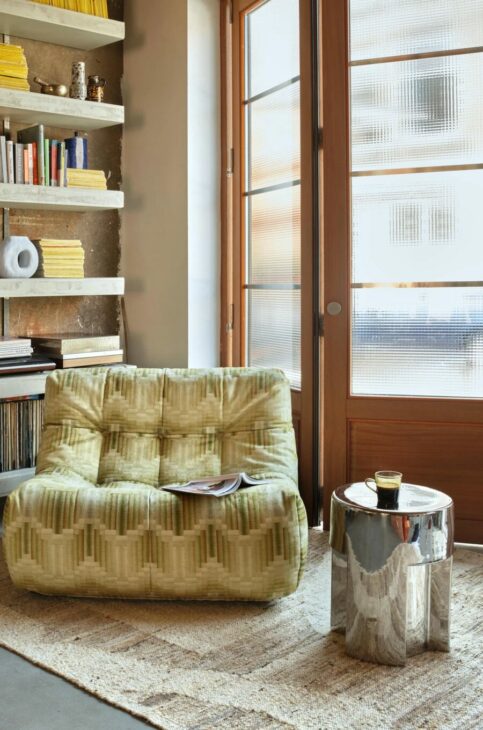 fauteuil imprimé type togo