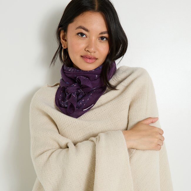 foulard violet femme