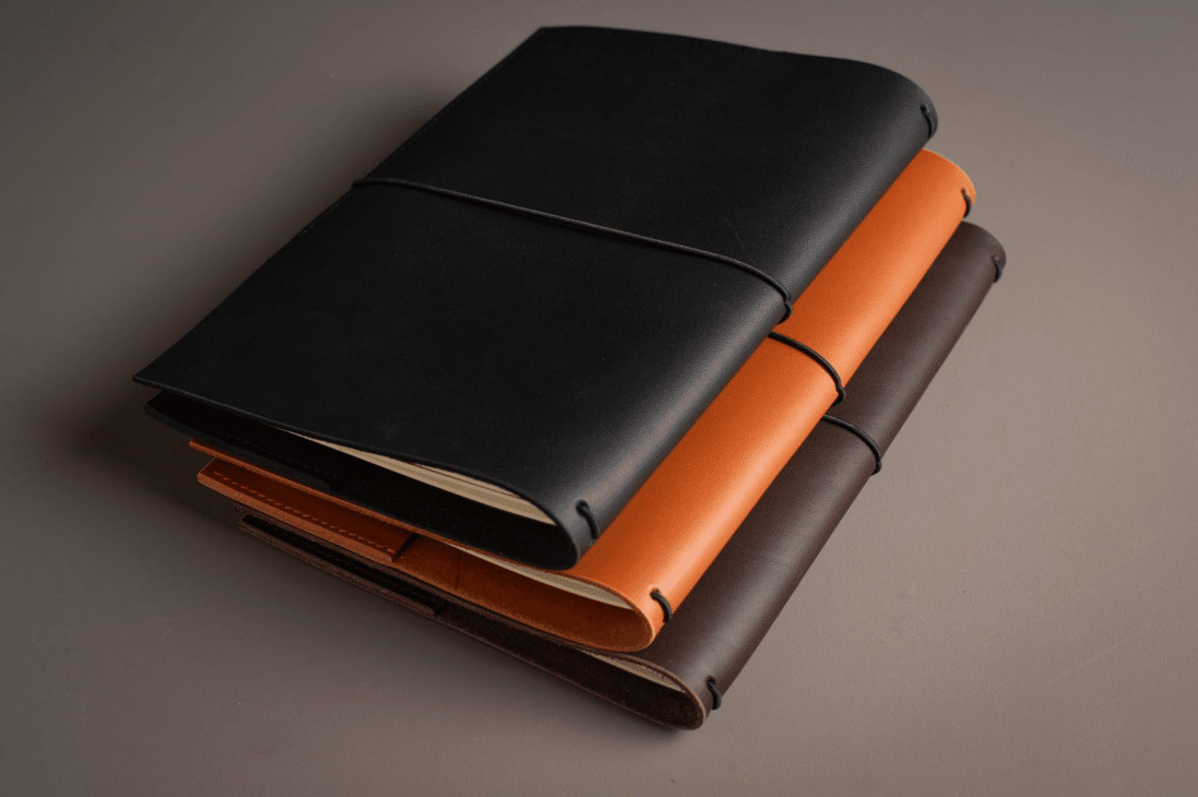 journal en cuir rechargeable