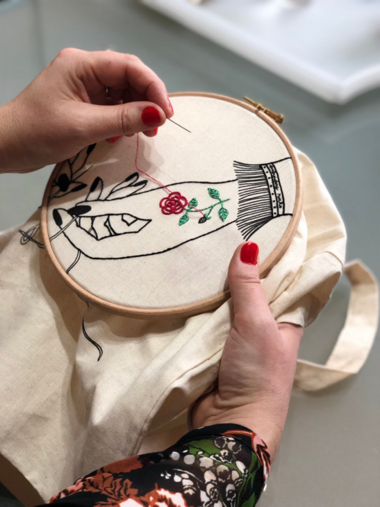 kit broderie pour tote bag 