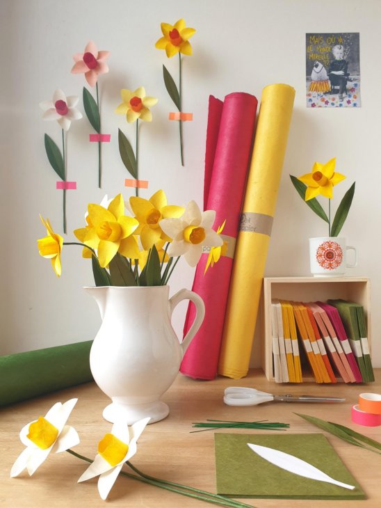 kit pour fabriquer des fleurs en papier