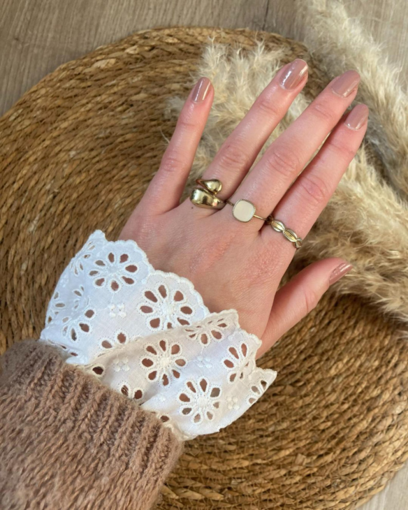 manchettes amovibles en dentelle