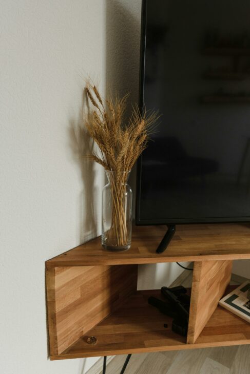 meuble tv d'angle en bois