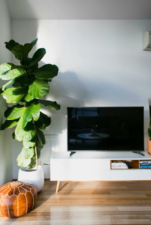 meuble tv en bois style scandinave